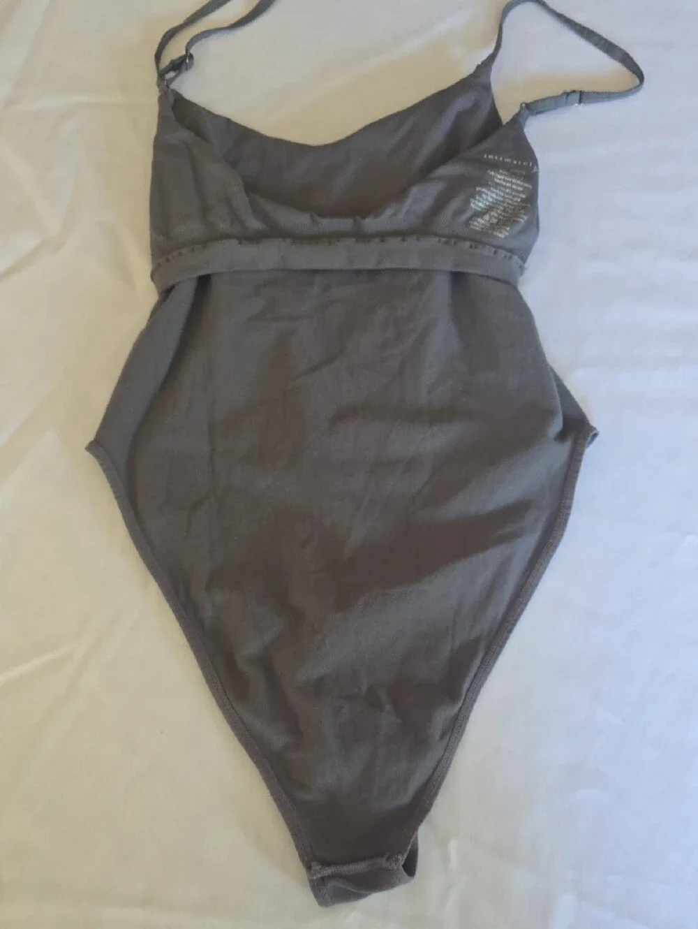 Gray One-Piece Bodysuit